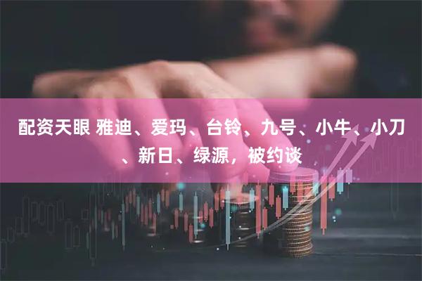 配资天眼 雅迪、爱玛、台铃、九号、小牛、小刀、新日、绿源，被约谈